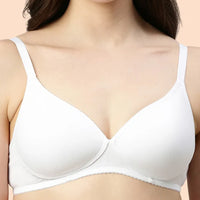 Enamor-A039 Perfect Coverage T-Shirt Bra - Supima Cotton Padded Wirefree Medium Coverage
