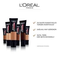 L'Oreal Paris Cover Liquid Foundation, With 4% Niacinamide, Long Lasting, Natural Finish, Available in 20 Shades, SPF 25, Infallible 32H Matte Cover 30ml
