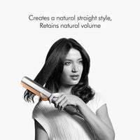 Dyson Airstrait™ Straightene| Dry & Straighten| Volumunious & Shiny Hair| Travel Friendly|Intelligent Heat Control| (Bright Nickle / Bright Copper)