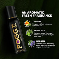 Fogg Fresh Fougere Premium No Gas Deodorant for Men, Long-Lasting Perfume Body Spray, 120 ml
