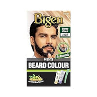 Bigen Men's Beard Color, 40g - Brownish Black B102 (Pack of 1) 40g + 40g