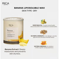 Rica Banana Liposoluble Painless Hair Removal Wax For Men & Women|Quick & Easy Tan Removal Waxing for Sensitive Skin 800ml