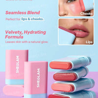 SHE GLAM Glass Glow Blush Stick-Cherry Express 15g