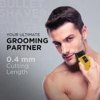 Ikonic Professional Bullet Shaver Travel Shaver Cordless ( Yellow )