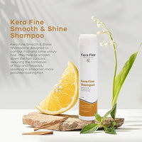 kera fine smooth & shine shampoo |250ml | smooth & shine haircare luxe line green technology | sulfate free & paraben free | sodium chloride free