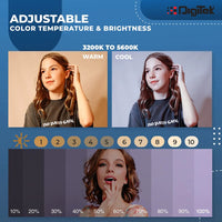 DIGITEK PROFESSIONAL PORTABLE RGB LED Video Light -D135 ML 12w