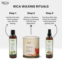 Rica Strawberry Liposoluble Wax for Women and Men | Quick Legs Hair Removal Waxing Treatment for Dry Skin - 800 ml
