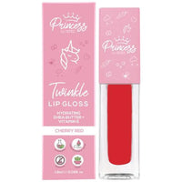 RENEE Princess By RENEE Twinkle Lip Gloss - Shea Butter & Vitamin E, Hydrating, Lightweight, Non-Sticky, 1.8 ml Cherry Red