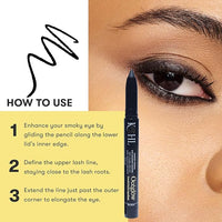 OCEGLOW KOHL KAJAL POWERFUL MARINE INGREDIENTS SMOKEY DRAMA EYE SHADOW CRAYON BLACK 1.8G