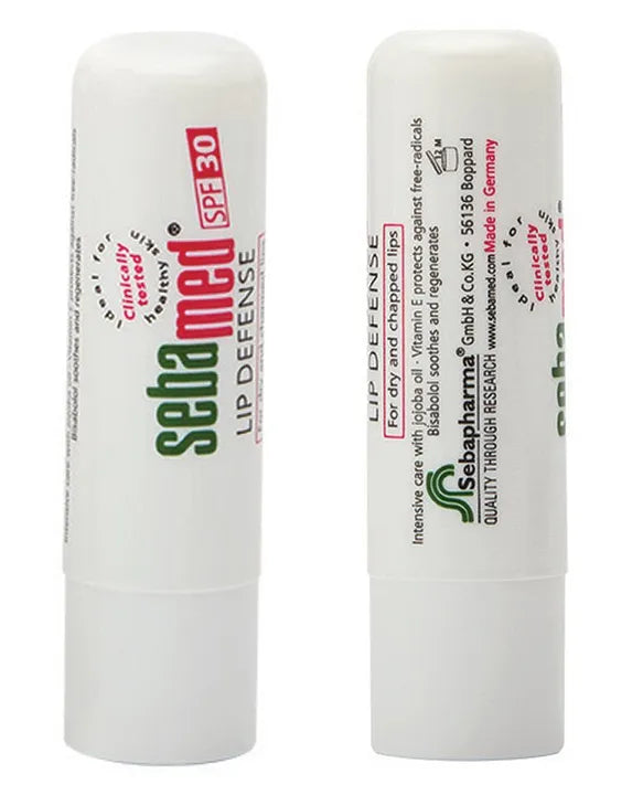 3x Sebamed Lippenpflege-Stick SPF 30 – Mit Vitamin E, Kamille, 4,8 G Pro Stück