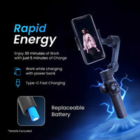 Digitek (DSG-009F) 3 Axis Foldabe Smartphone Gimbal with Built in Extandable Telescopic Rod