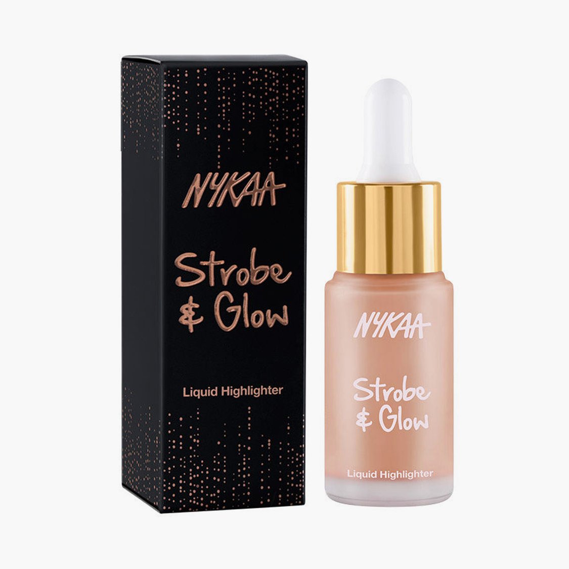 NYKAA Strobe & Glow Liquid Highlighter Glazed Bronze (20ml) Mani