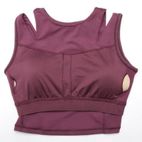 Enamor Shelf Bra Crop Vest | Crew Neck Vest With In-Built Shelf Bra Support | Hugged Fit E123