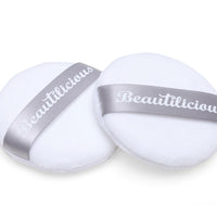 Beautilicious Large Luxury Powder Puff - Round (White)