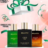 Bella Vita Luxury Man Eau De Parfum Combo 3 x 100ml for Man With CEO G.O.A.T IMPACT Long Lasting Fragrance Gift Set