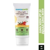 Mamaearth Ultra Light Indian Sunscreen SPF50 PA+++ With Turmeric & Carrot Seed (80gm)