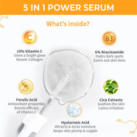 Nykaa SkinRX 10% Vitamin C Face Serum for Radiant Skin with 5% Niacinamide (30ml)