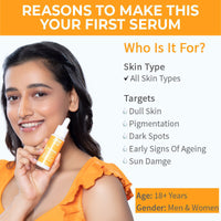 Nykaa SkinRX 10% Vitamin C Face Serum for Radiant Skin with 5% Niacinamide (30ml)