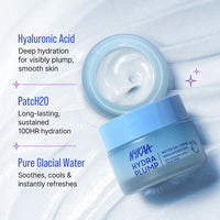 Nykaa Skin Hydra Plump Water Gel Creme Moisturiser, 100Hr Hydration, Normal, Dry & Combination Skin (50ml)