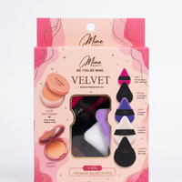 Mine Beauty Velvet Makeup Powder Puff 5 Pcs Set
