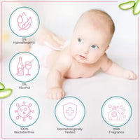 MeeMee Wet Wipes Soft Cleansing Baby Pack of 1 (72 Wipes)