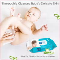 MeeMee Wet Wipes Soft Cleansing Baby Pack of 1 (72 Wipes)