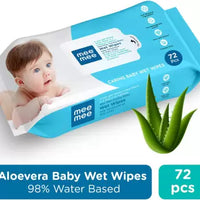 MeeMee Wet Wipes Soft Cleansing Baby Pack of 1 (72 Wipes)