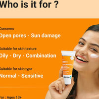 The Derma co Pore Minimizing Priming Sunscreen with SPF 50 & PA+++ For Open Pores & UVA/UVB Protection - 50g