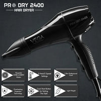 VEGA PROFESSIONAL Pro Dry 2000-2400W Hair Dryer - VPMHD-03