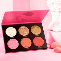 DE'LANCI QUEEN ILLUMINATOR 6 COLOR HIGHLIGHTER PALETTE DARK SKIN 27gm