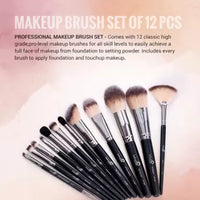 London Prime Cosmetics HD Premium Brush Set 12Pcs (Pack of 1)