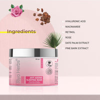 Riyo Herbs Anti Ageing Sleeping Mask, Night Gel With Rose, Date Palm & Pine Bark Extracts for Reduces Fine Lines and Wrinkles, Radiant & Glowing...