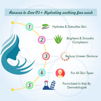 O3+ Professional Hydrating & Soothing Facewash Dry Skin 50g