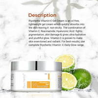 Riyo Herbs Vitamin-C Gel Cream With Vit-E, Rosehip Oil & Lemon Peel Extracts For Fights Pigmentation, Skin Damage & Makes Skin Even Tone, Fast...