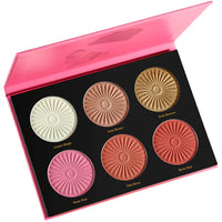 DE'LANCI QUEEN ILLUMINATOR 6 COLOR HIGHLIGHTER PALETTE DARK SKIN 27gm