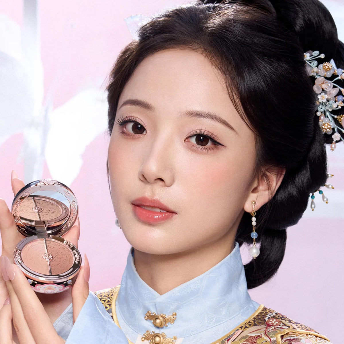 Flower Knows Butterfly Cloud Collar Rouge Box Blush Duo 05 Pearwood