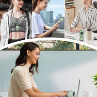 Handheld Portable Turbo Fan, 5-Speed Rechargeable Personal Fan | 180° Foldable 3 IN 1 Design with LED Display, Mini Desk Fan for Office, Travel & Outdoor Activities, Green
