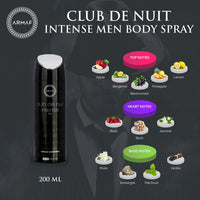 Armaf Club De Nuit Intense Body Spray for Men 200ml