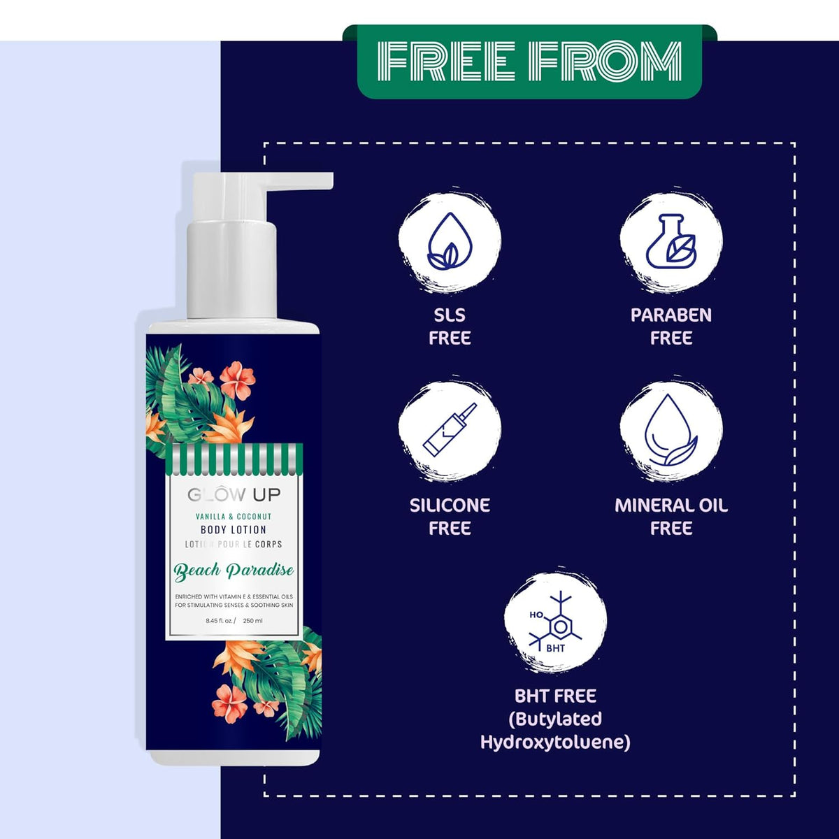 Glow Up Beach Paradise Body Lotion All Skin Type 250ml