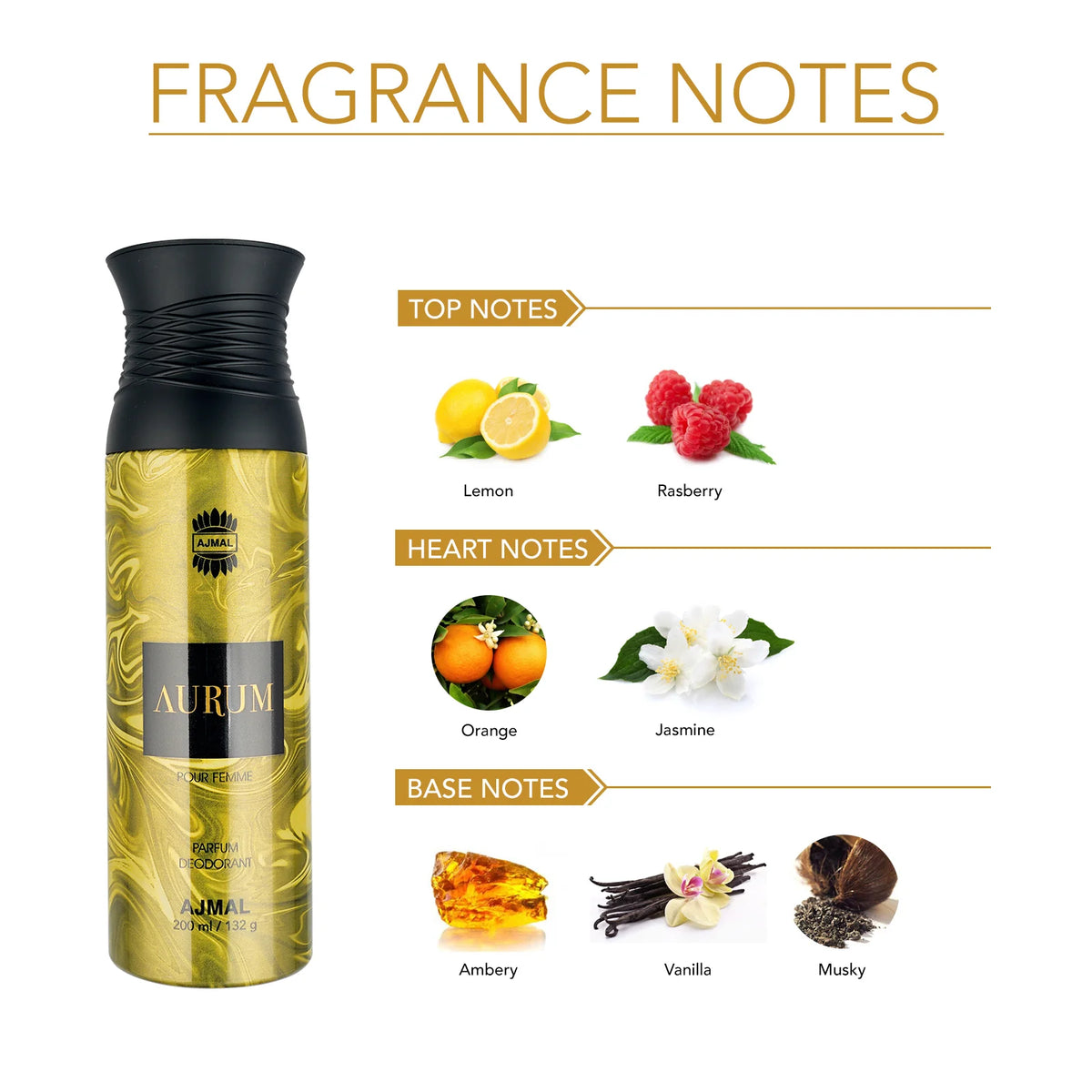 Ajmal AURUM POUR FEMME Deodorants 200ml for Women