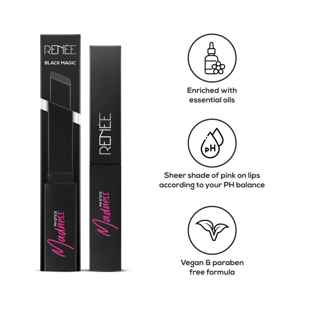 RENEE pH Stick Madness Black Lipstick Pink Payoff 3g