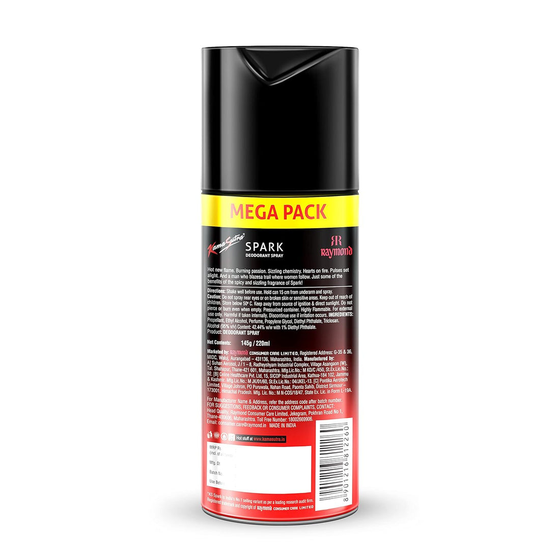 KamaSutra Spark Deodorant Spray for Men 220ml