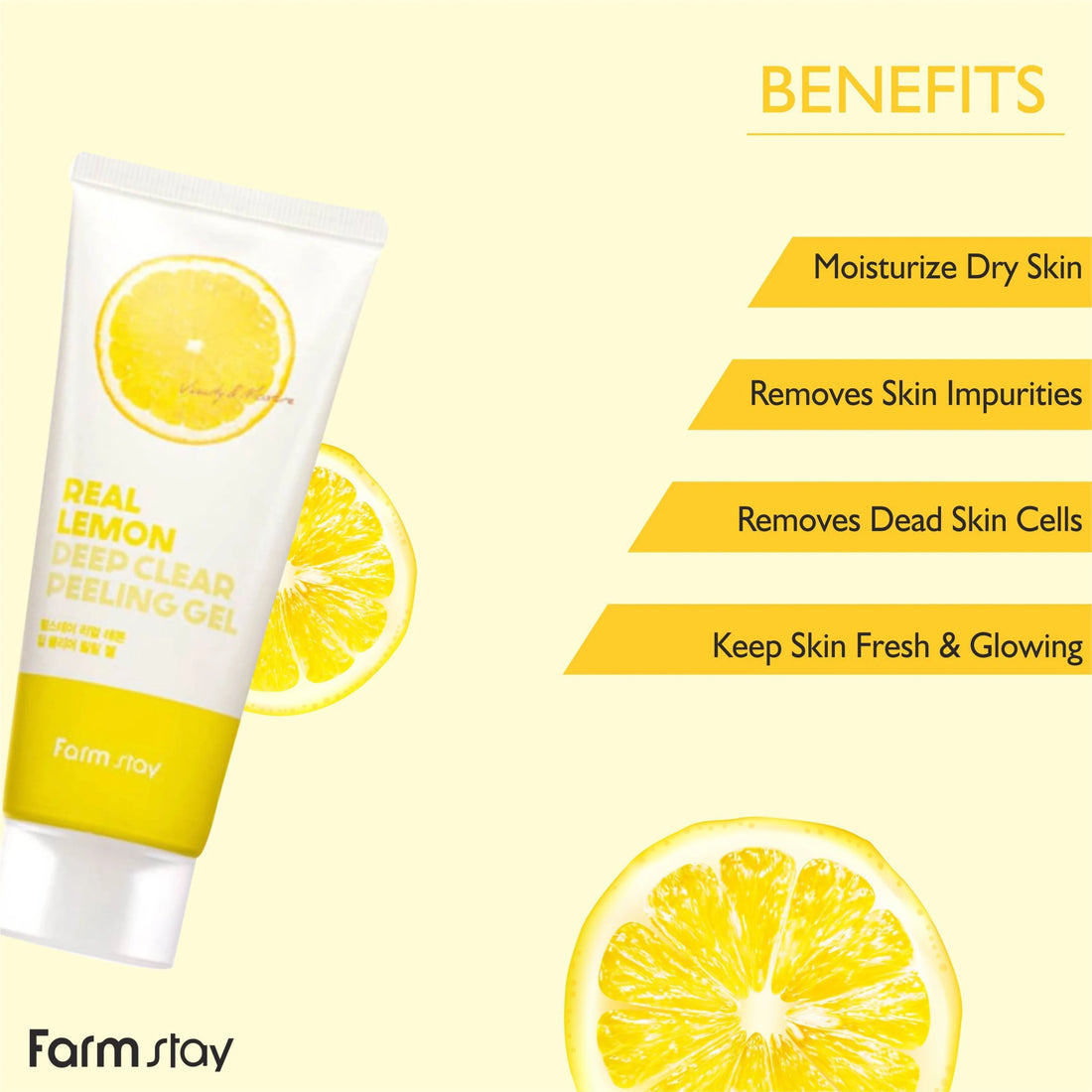 FARMSTAY Real Lemon Deep Clear Peeling Gel 100ml