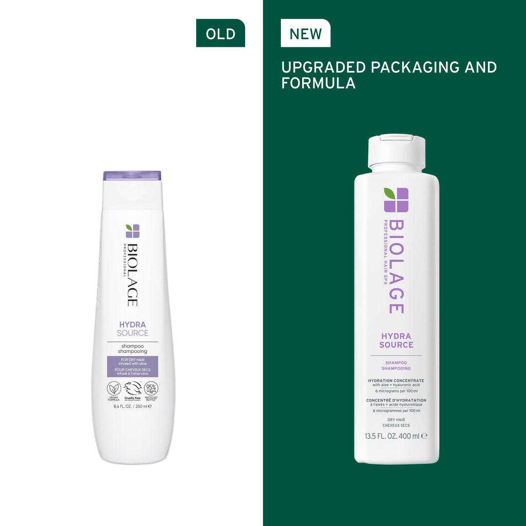 Biolage Hydra Source Shampoo, Nourishing and Moisture Boosting, For Dry Hair, Enriched With Hyaluronic Acid, 400ml