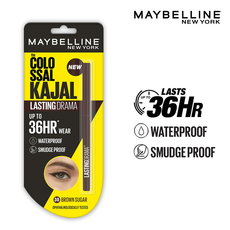 Maybelline New York Colossal Lasting drama Kajal - 36H Wear, Waterproof, Smudge Proof Kajal