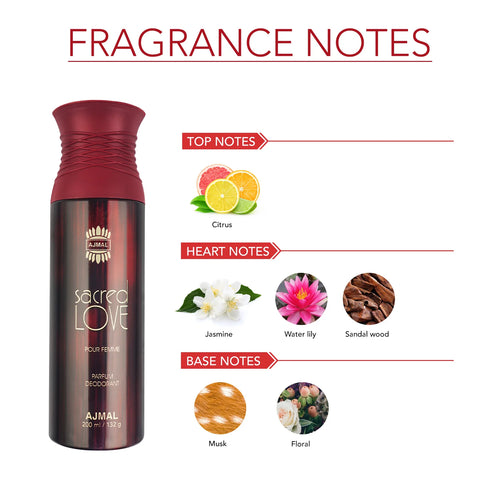 Ajmal SACRED LOVE Deodorants 200ML for Women