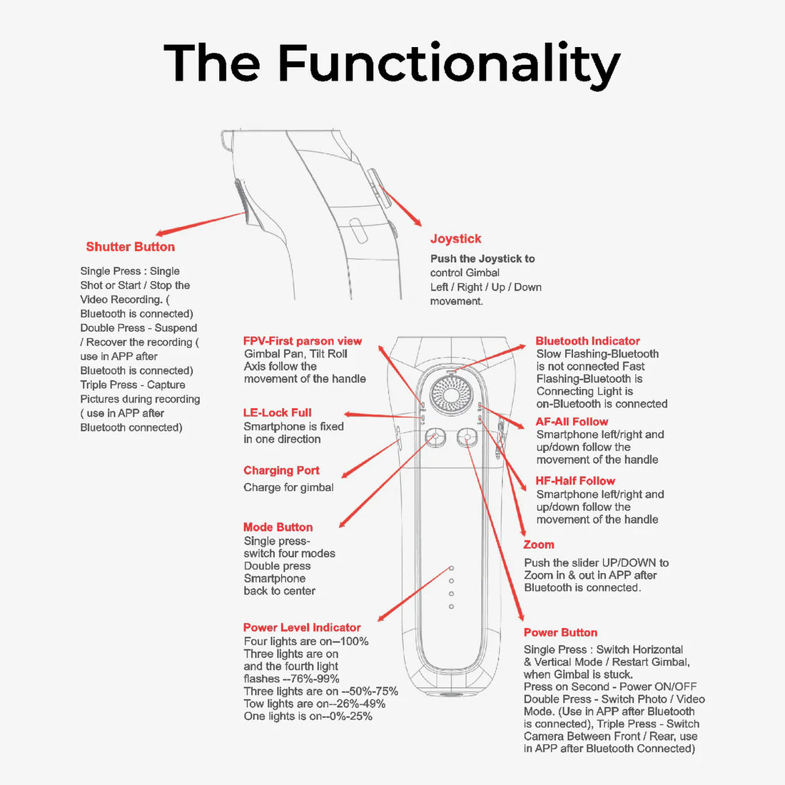 Digitek DSG-007F AI 3 Axis Wide Angle Smartphone Gimbal with AI Tracker & 5 hrs Working time