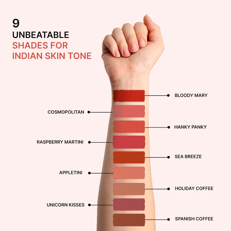 LOVE EARTH LIQUID LIPSTICK PACK OF 9 2.0 - MINIS Set- 2
