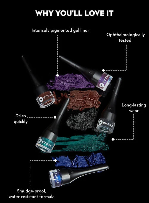 SUGAR Born To Wing Gel Eyeliner - 01 Blackmagic Woman (Black)