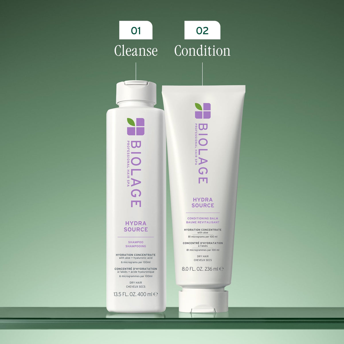 Biolage Hydra Source Shampoo, Nourishing and Moisture Boosting, For Dry Hair, Enriched With Hyaluronic Acid, 400ml